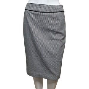 The Limited Skirt Women 2 Black White Check Pencil Straight Career‎ Work Neutral